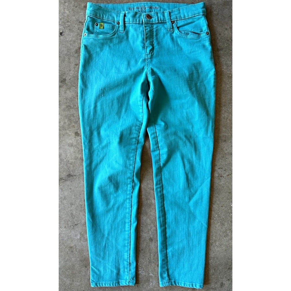 Second Yoga Jeans Womens 30 Teal Skinny Stretch Made in Canada Shop Canadian